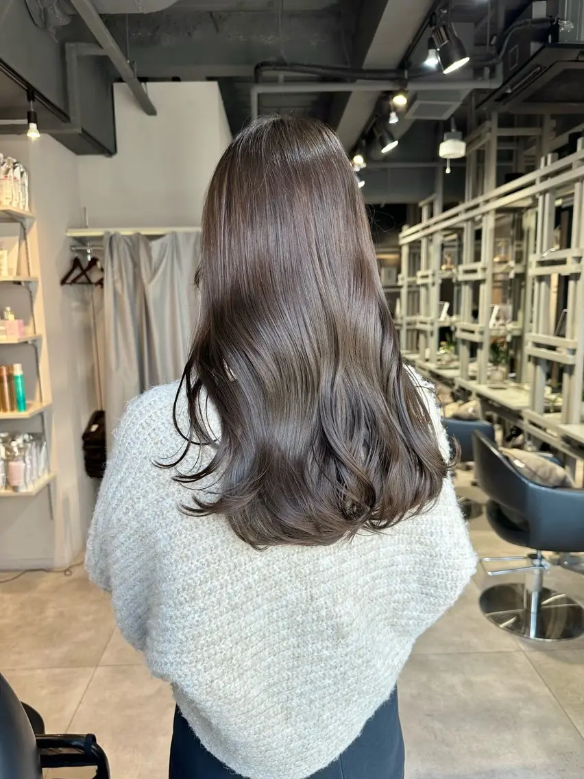 ロング カラー 髪質改善 カット ヘアカラー トリートメント KURO/縮毛矯正 /髪質改善/レイヤーのヘアスタイル