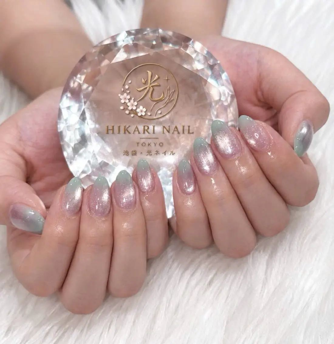 ネイル チークネイル 長さ出し フレンチネイル ガーリー ハート ハンドネイル HikariNail Ikebukuroのネイルデザイン