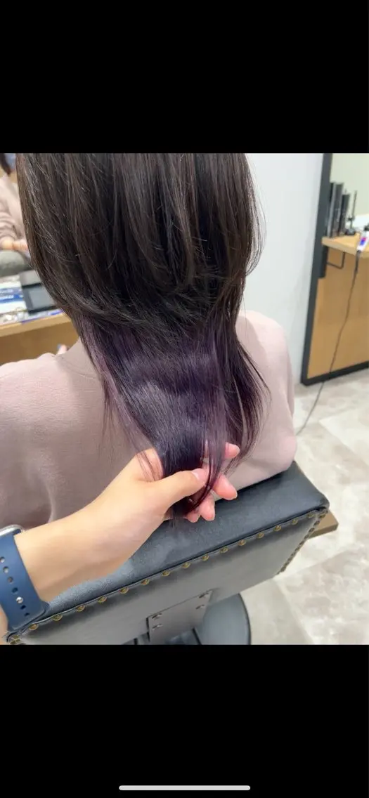ミディアム カラー ヘアカラー トリートメント 黒阪 なみのヘアスタイル