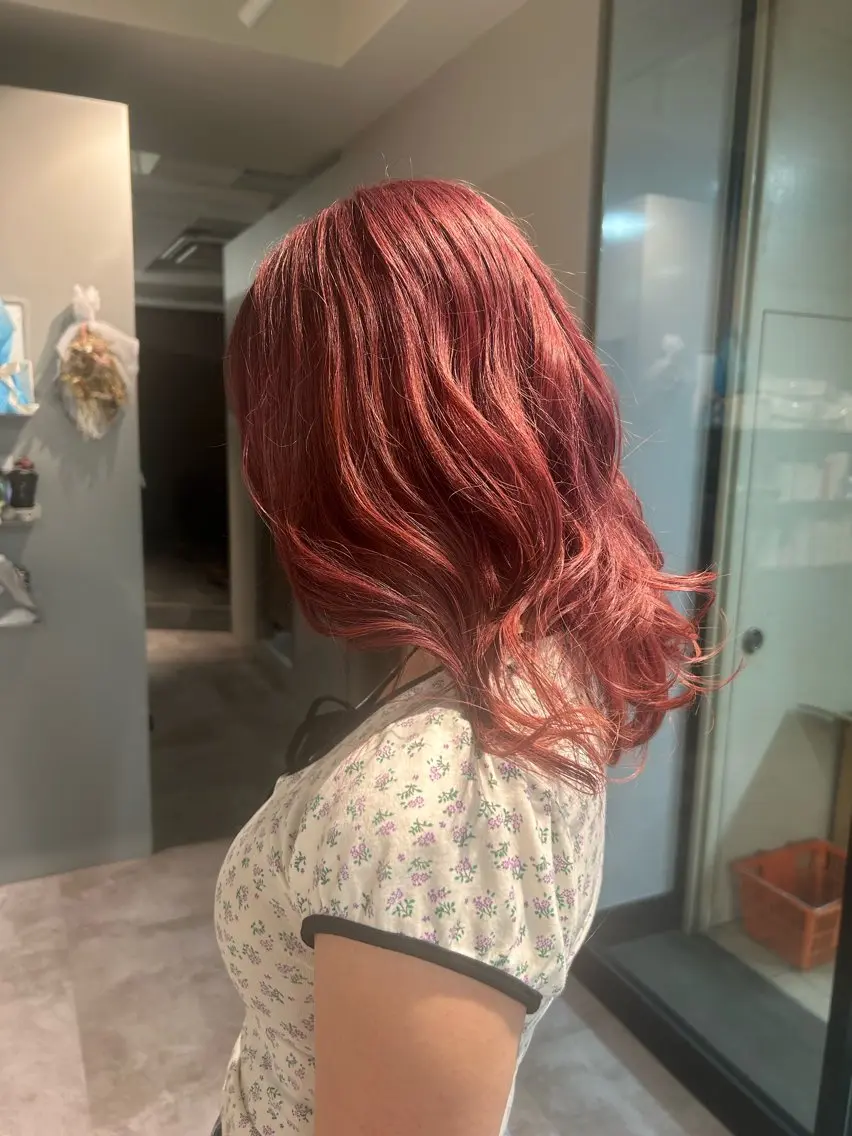 カラー ダブルカラー 髪質改善 やの ゆきなのヘアスタイル