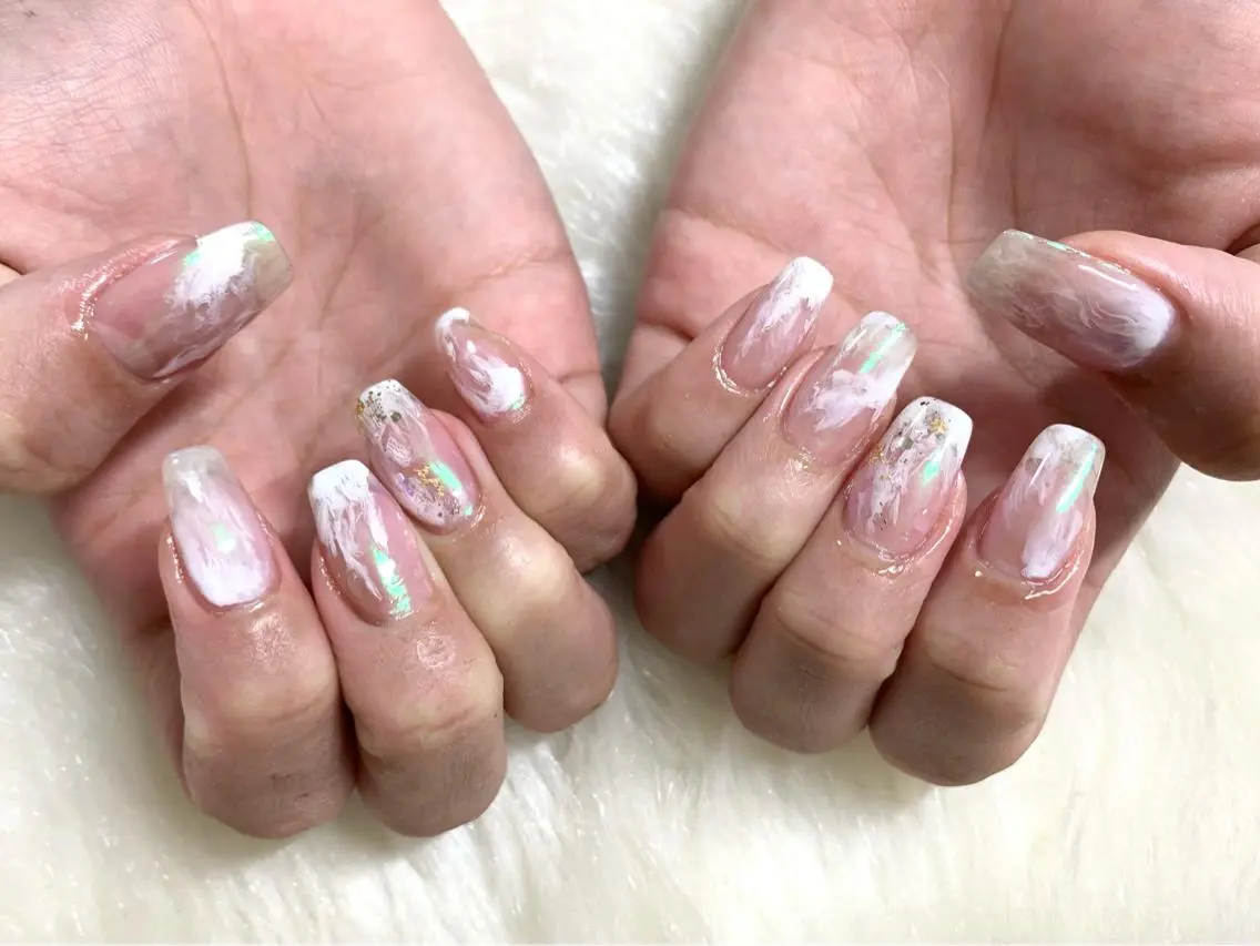 セミロング ハンドネイル ハンドケア Kono Nanamiのネイルデザイン