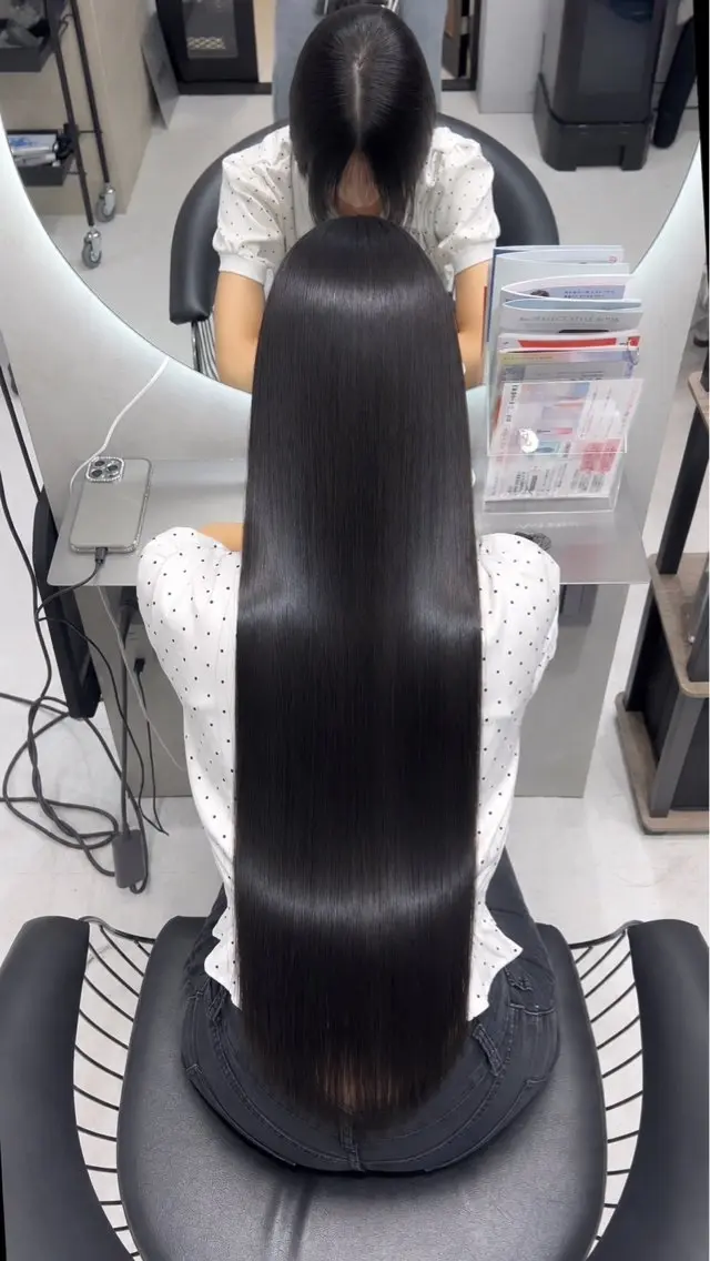ロング カット トリートメント ワンホンヘア🇨🇳 髪質改善/itaruのヘアスタイル