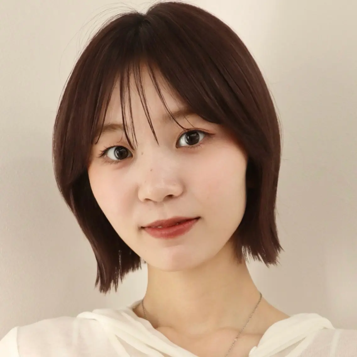 ミディアム カラー カット ヘアカラー saki‪🌱‬♡ /ボブ/透明感カラーのヘアスタイル