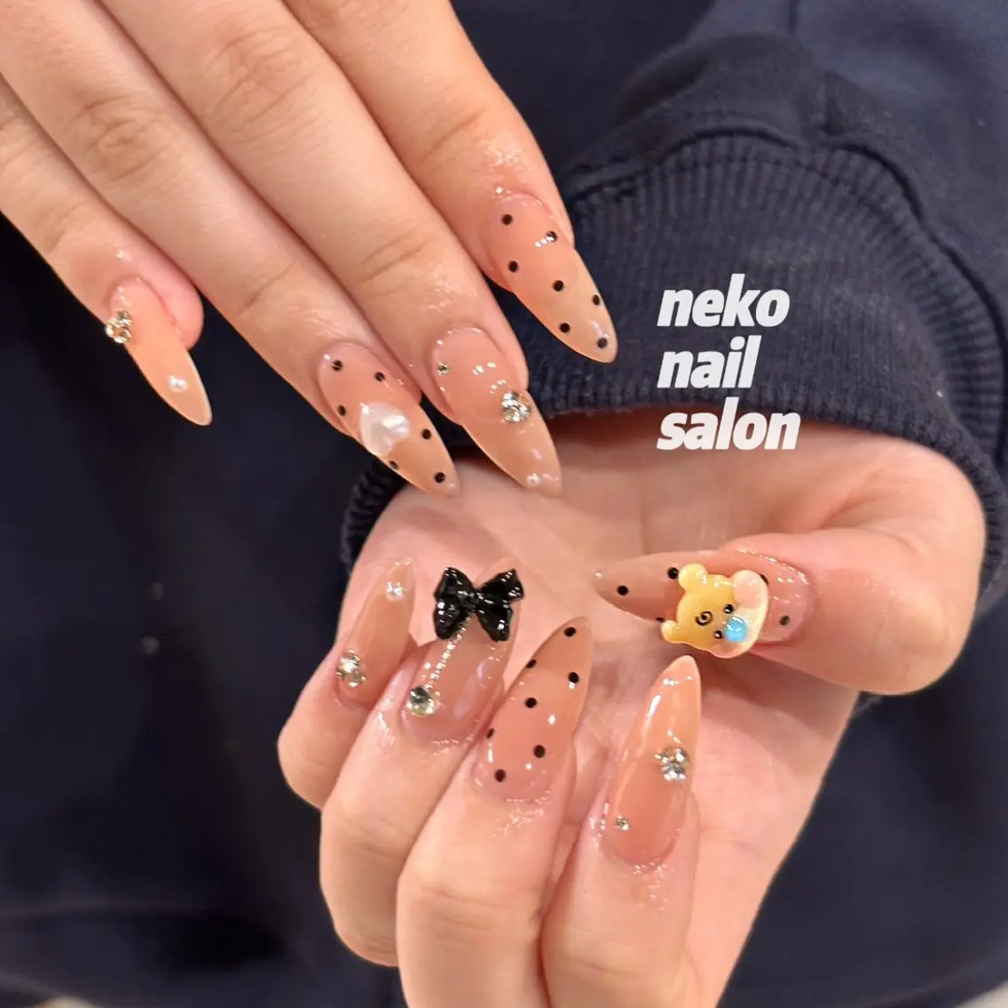 ネイル ドット ワンホンネイル ハンドネイル neko nailのネイルデザイン