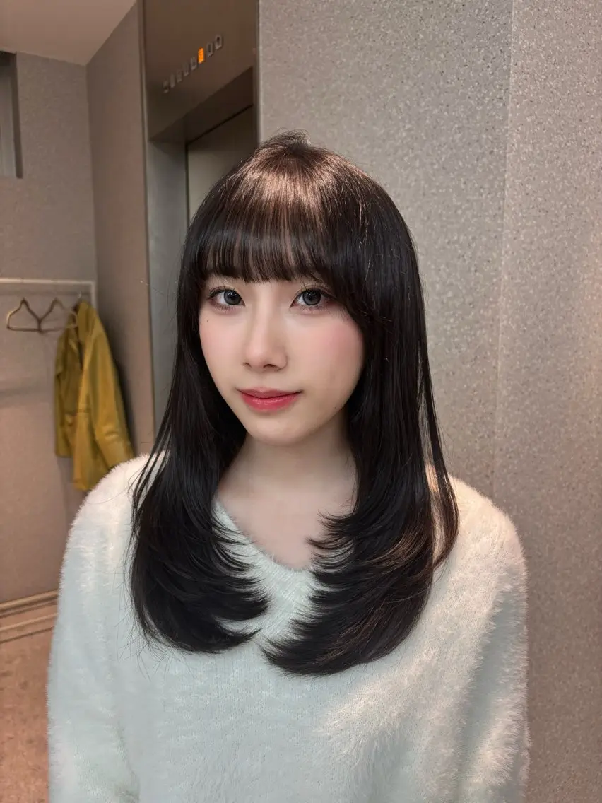 ロング ヘアアレンジ カット 縮毛矯正 艶カラー¦モテヘア¦ まなみ🎀💞のヘアスタイル
