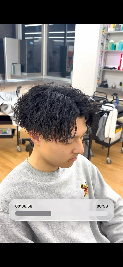 パーマ カット パーマ メンズ特化美容師/ くまのヘアスタイル