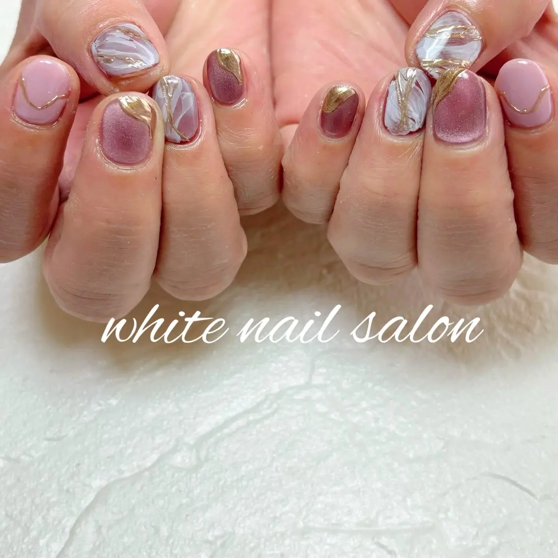 ネイル ホワイト ハンドネイル white nail salonのネイルデザイン