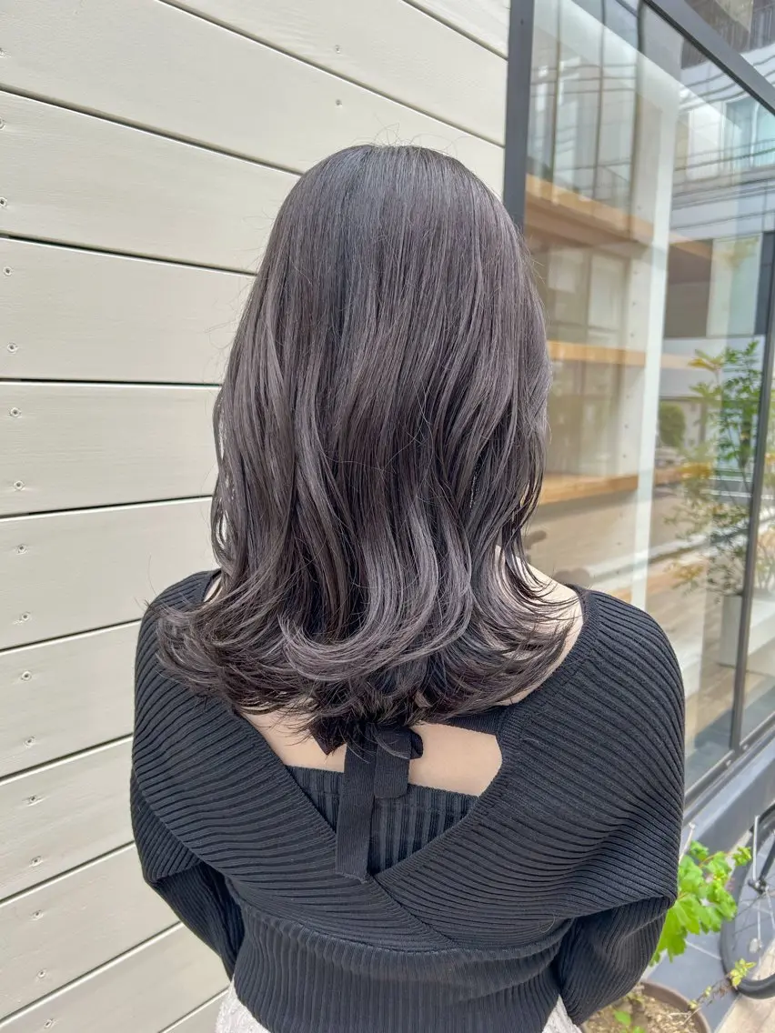 セミロング カラー ヘアアレンジ カット ヘアカラー トリートメント yuka .のヘアスタイル