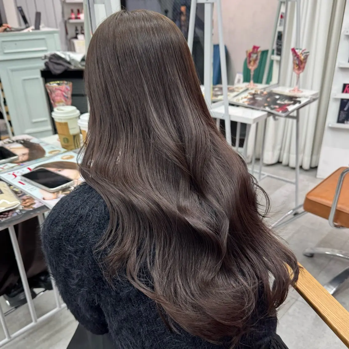 ロング カラー ヘアアレンジ ヘアカラー トリートメント ブリーチなしカラー /新百合ヶ丘/安形翔のヘアスタイル
