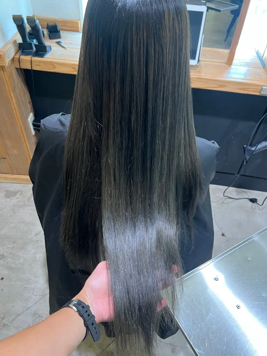 ロング カラー 透明感カラー ハイライトカラー ハイライト ヘアカラー 舘野 太嘉宏のヘアスタイル