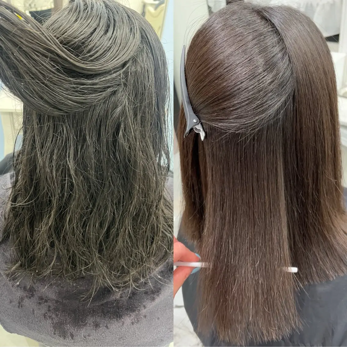 ミディアム カット 縮毛矯正 艶髪✨×顔周りカット 🧚ナツホのヘアスタイル