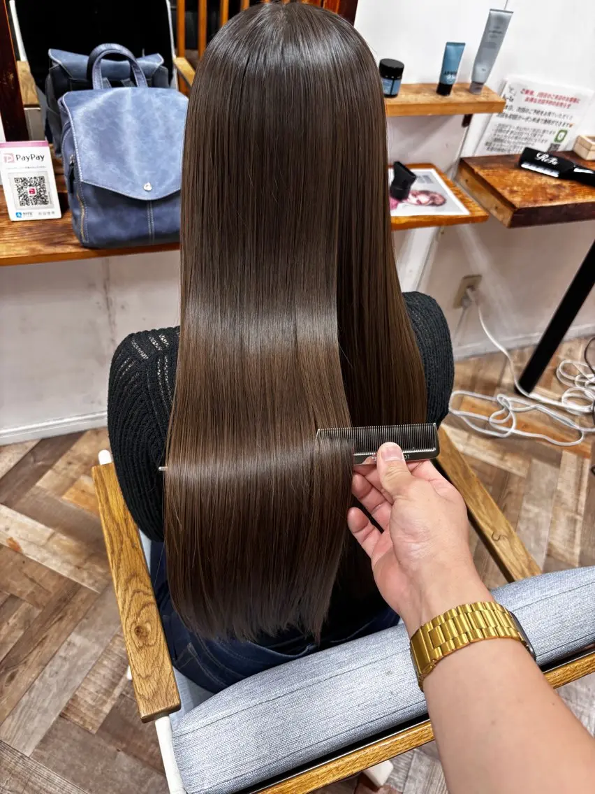 ロング カラー パーマ ヘアアレンジ ヘアカラー トリートメント 似合わせ×店長 🍋Raimu🍋のヘアスタイル