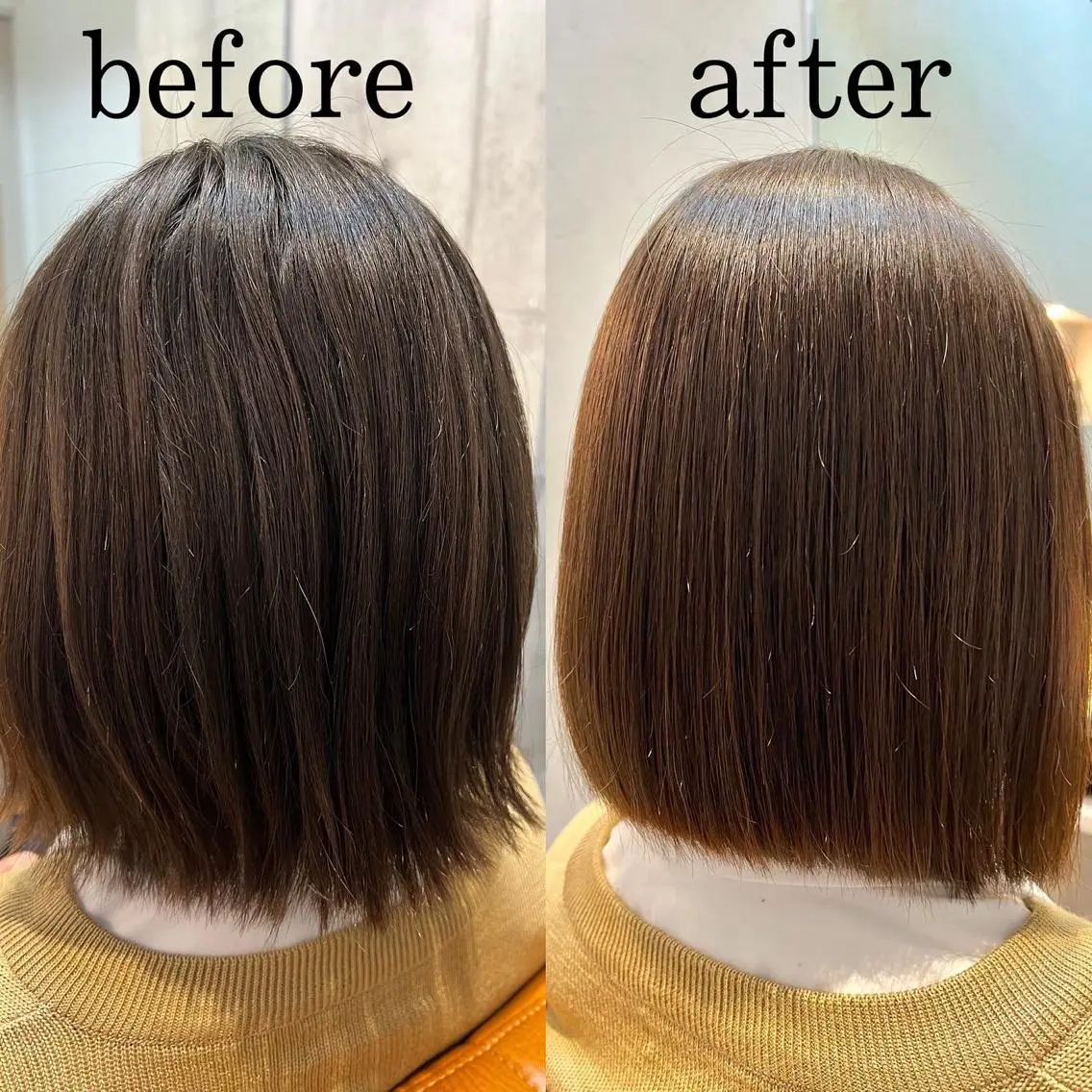ミディアム カット ヘアカラー トリートメント 大宮縮毛矯正の達人 髪質改善/レイヤーのヘアスタイル