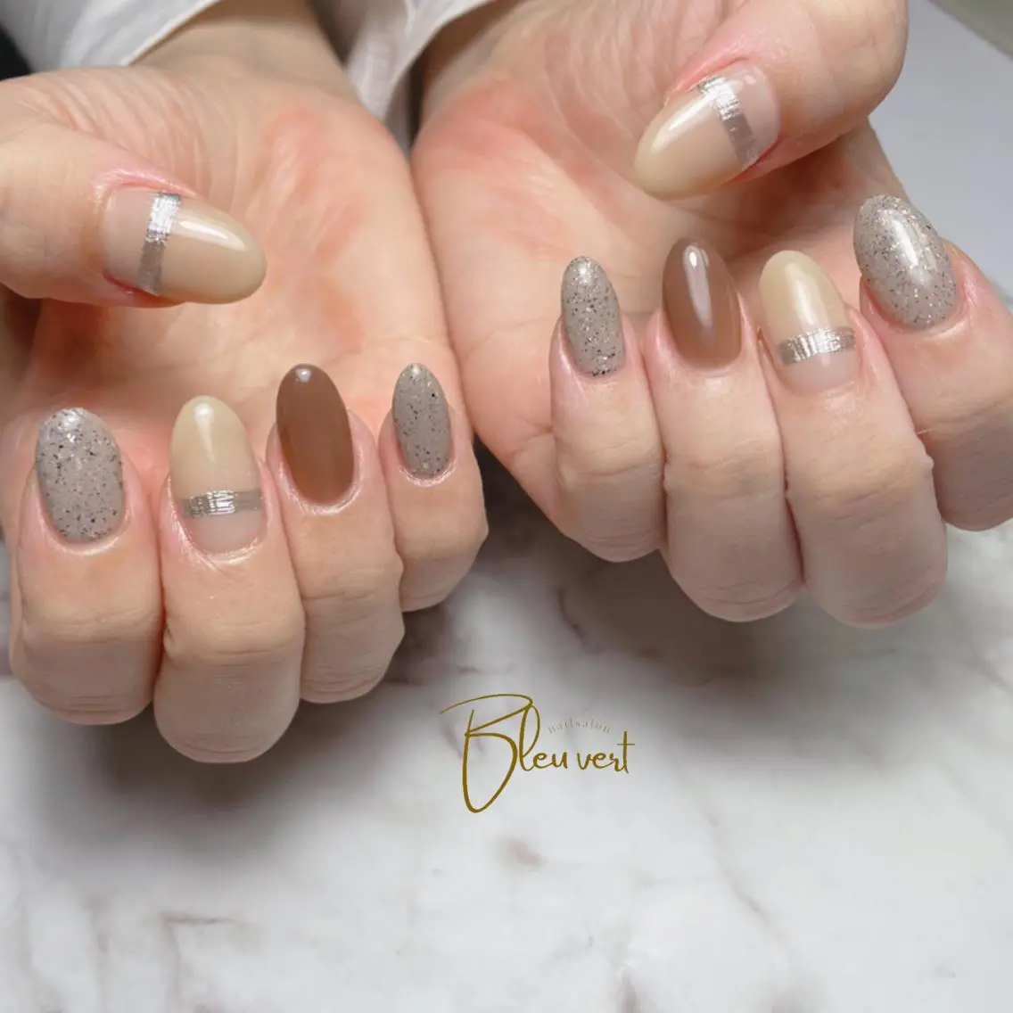 ネイル ニュアンスネイル Nailsalon Bleu vertのネイルデザイン
