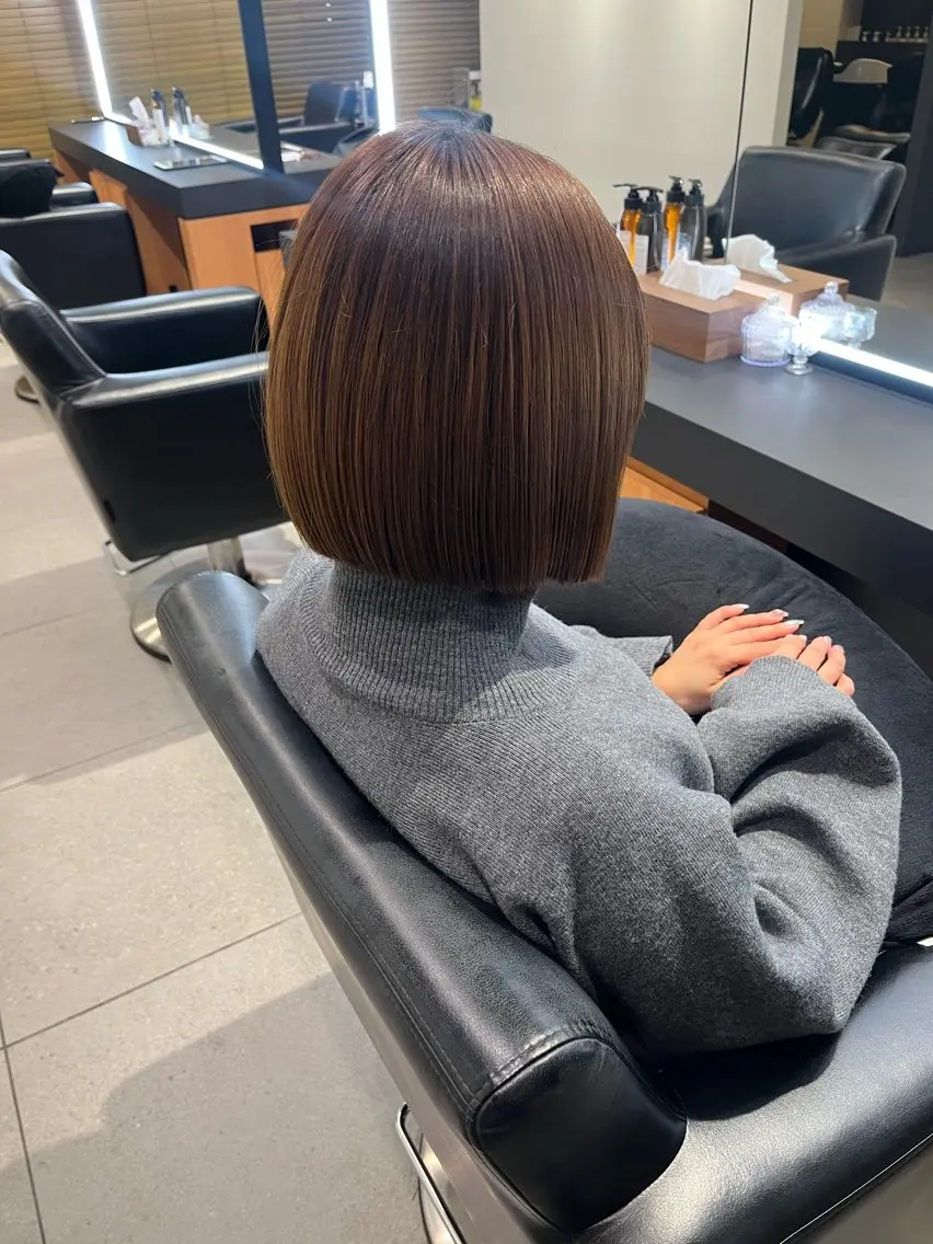 ショート ボブ カット 顔周りレイヤー 髪質改善 / AYUのヘアスタイル