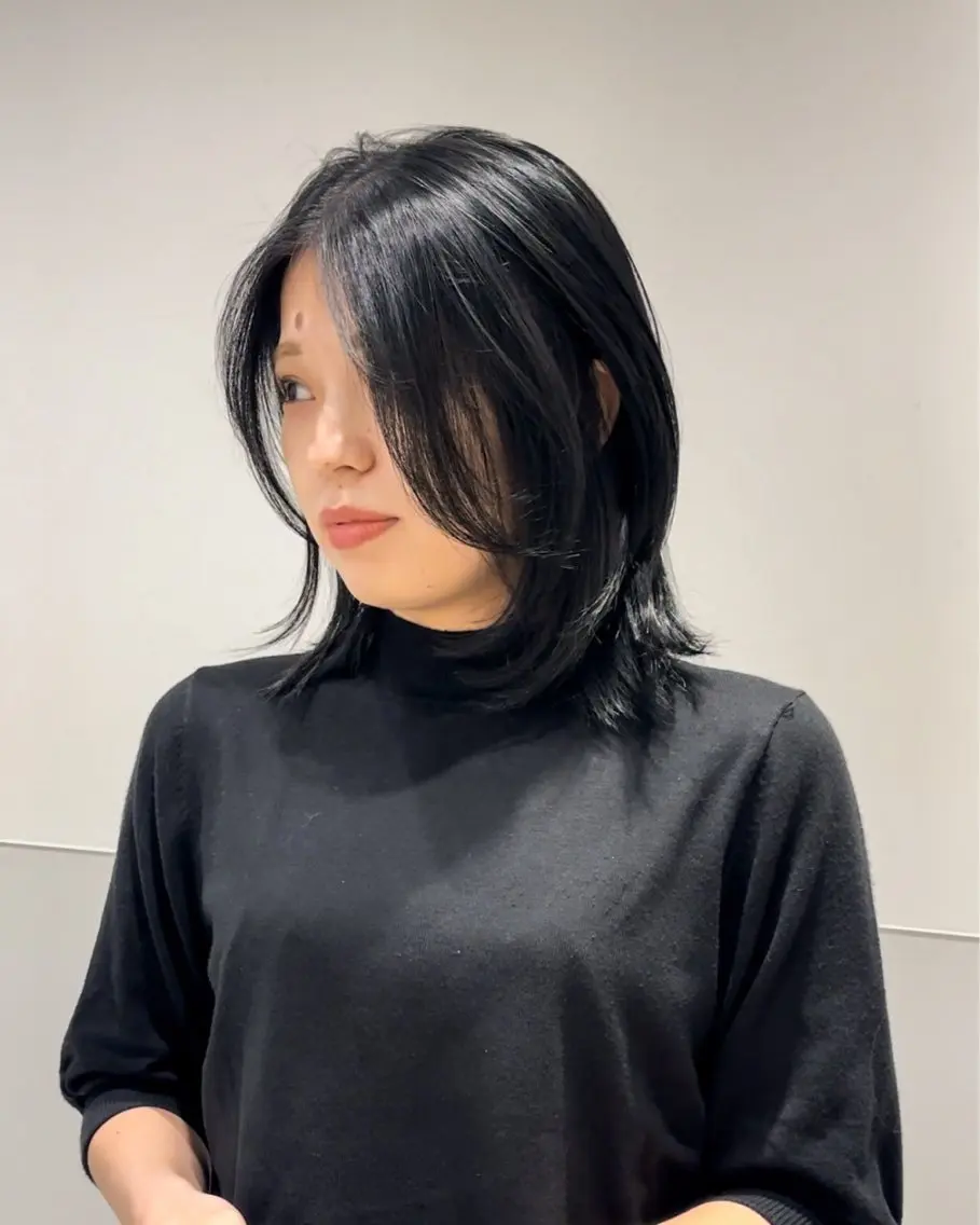 メンテナンスカット+カラー+マスクトリートメント【ボブカット】【韓国ボブ】【タッセルボブ】【切りっぱなしヘア】の写真