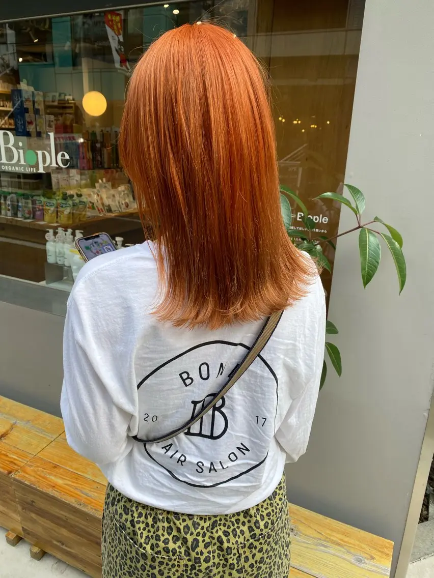 大人気💕【全体ブリーチ+カラー】+1stepトリートメント🌟(ブリーチ専用トリートメント✨)の写真