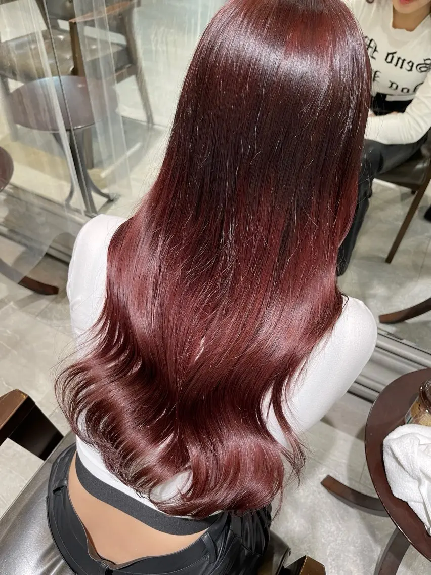 ロング カラー ヘアアレンジ カット ヘアカラー トリートメント 🎀ハイトーン・艶 カラー HANA🎀のヘアスタイル