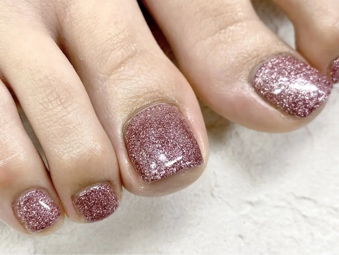 ⭐️minimo限定⭐️【オフあり】フット💅🏻ワンカラー✨ 所沢/パラジェル変更🉑🩵の写真