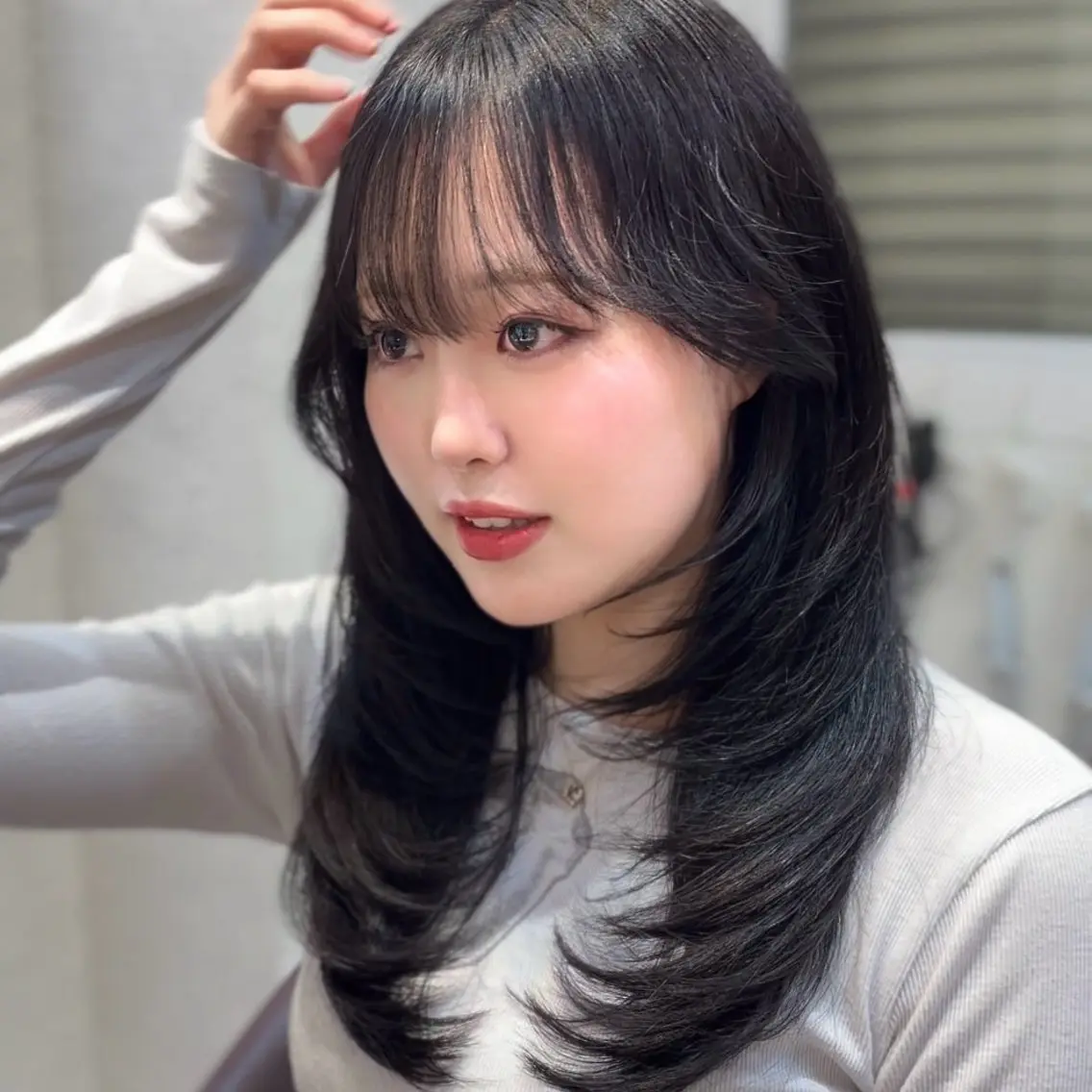 ロング カラー suzuka/透明感 /顔周り/美髪矯正のヘアスタイル