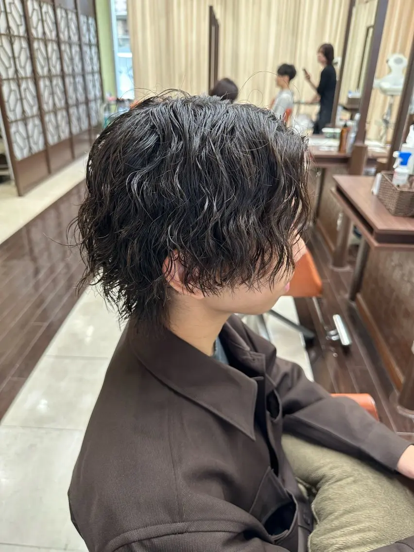 ショート カラー パーマ メンズ カット パーマ ヘアセット 成田No.1 メンズヘア/清和武虎のヘアスタイル