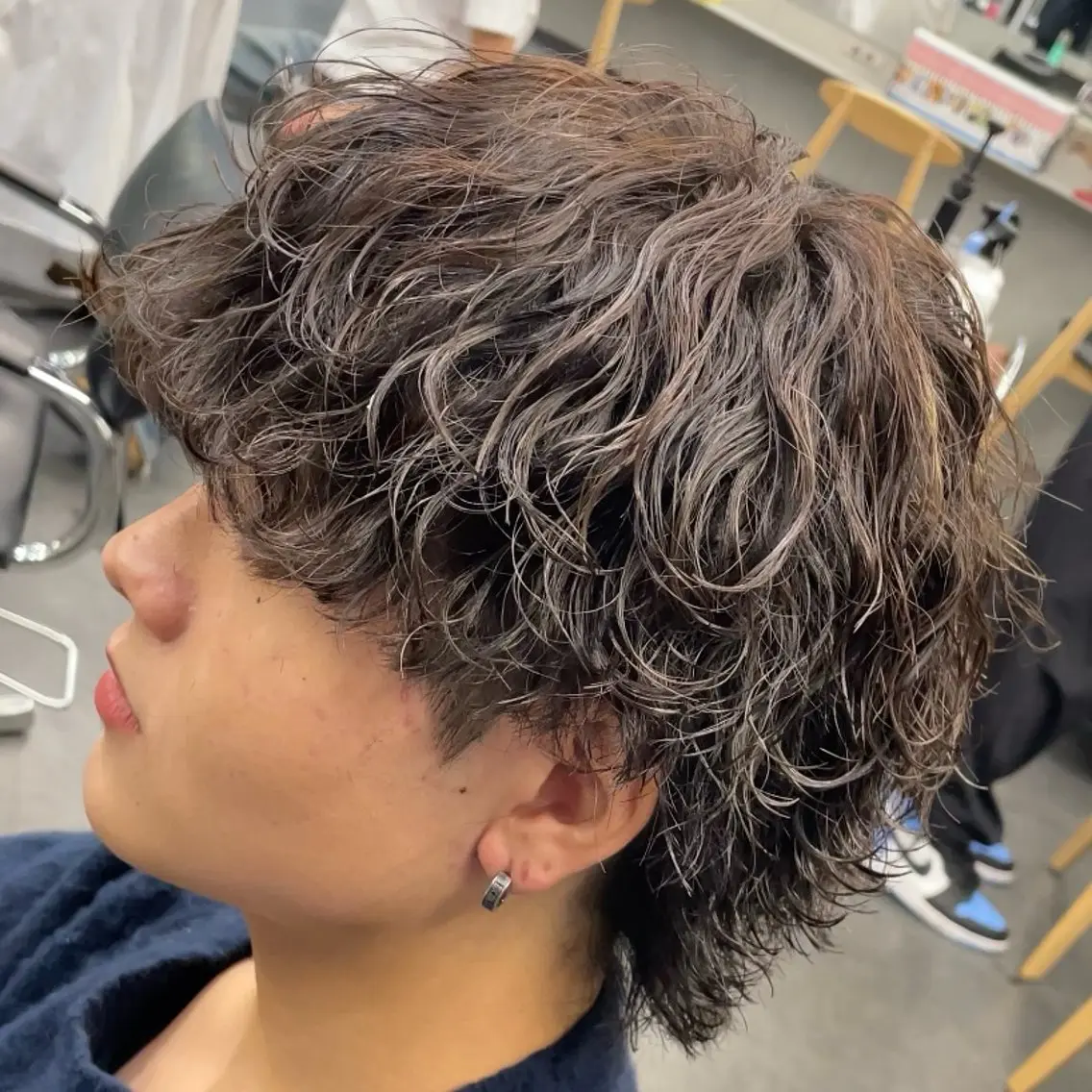 ミディアム パーマ ヘアアレンジ メンズ fifth 石川 凪のヘアスタイル