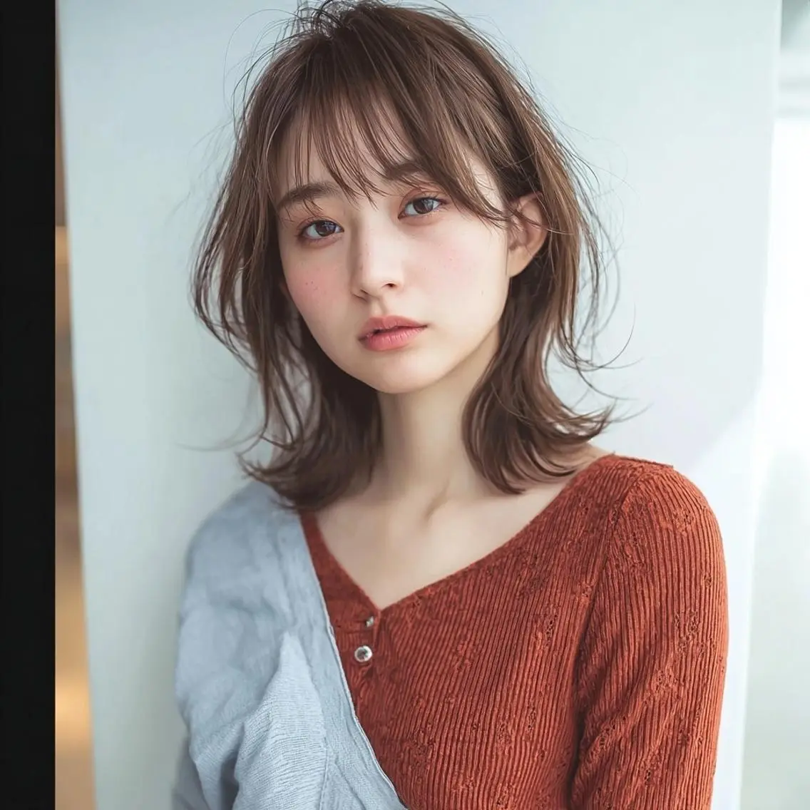 ミディアム ブリーチなしWカラー 🌷宮部楓奈のヘアスタイル