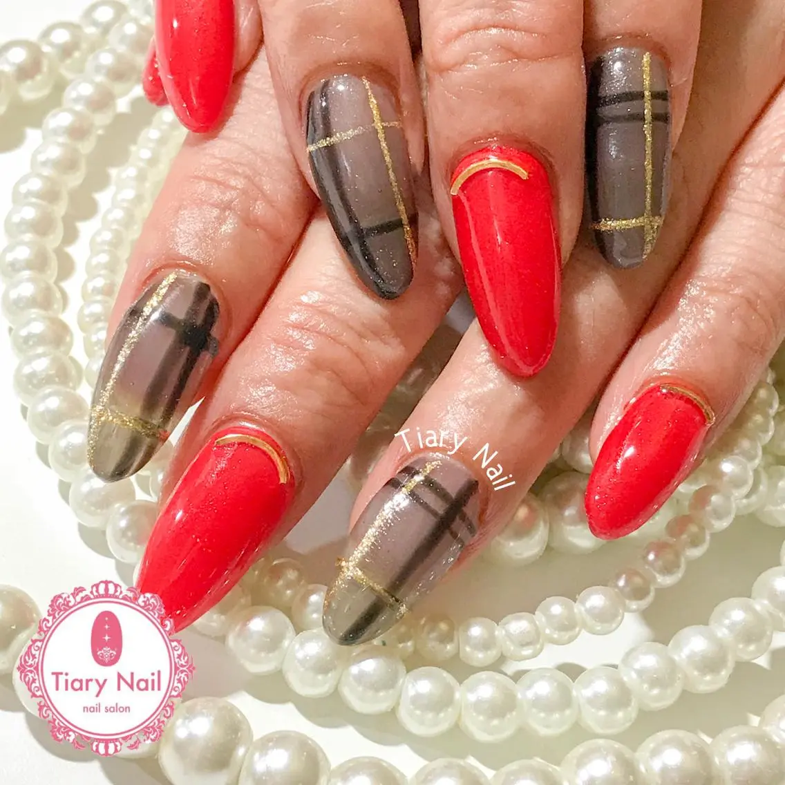 ネイル ハンドネイル 💗🪽Tiary Nail🪽💗のネイルデザイン
