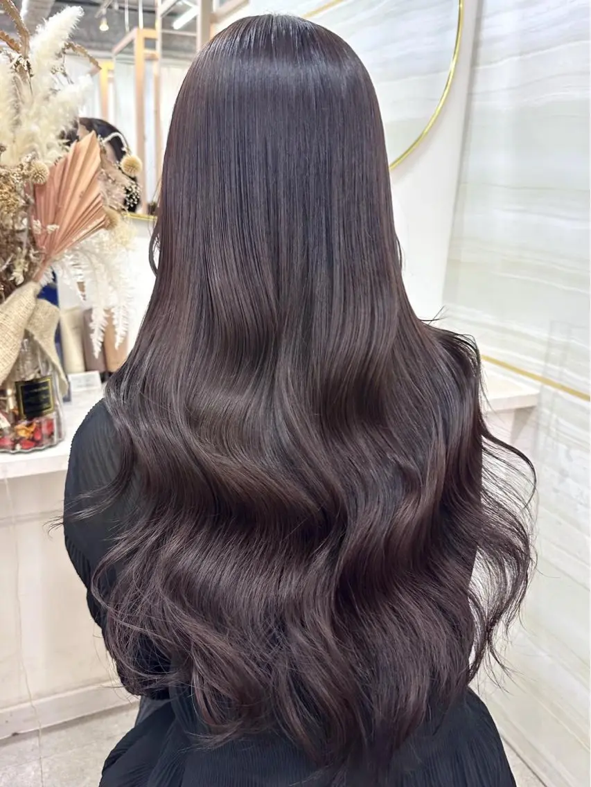 セミロング ピンクブラウン ヘアカラー トリートメント 🫧神田桃歌🫧 赤羽/ワンカラー🦋のヘアスタイル