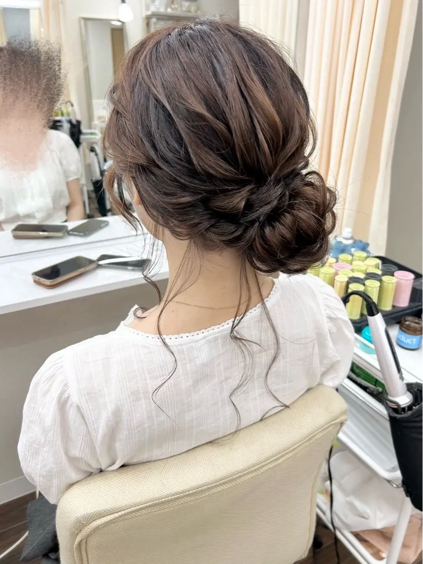 ロング ヘアセット YUMEYAKATA 五条店のヘアスタイル