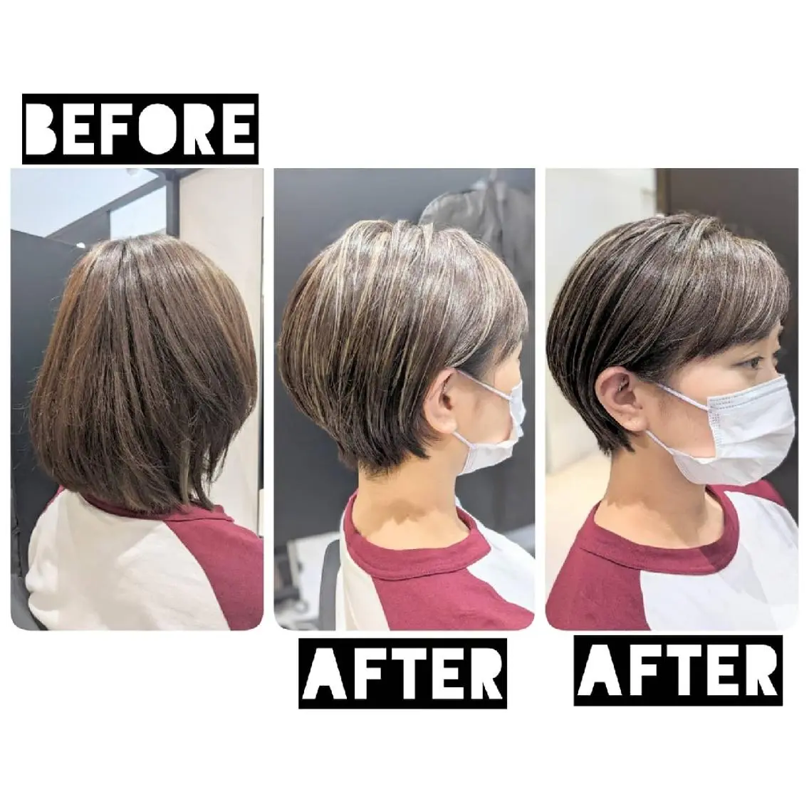 ショート カラー パーマ ヘアアレンジ カット ヘアカラー 心斎橋/難波ショート 白髪ぼかし 中尾のヘアスタイル