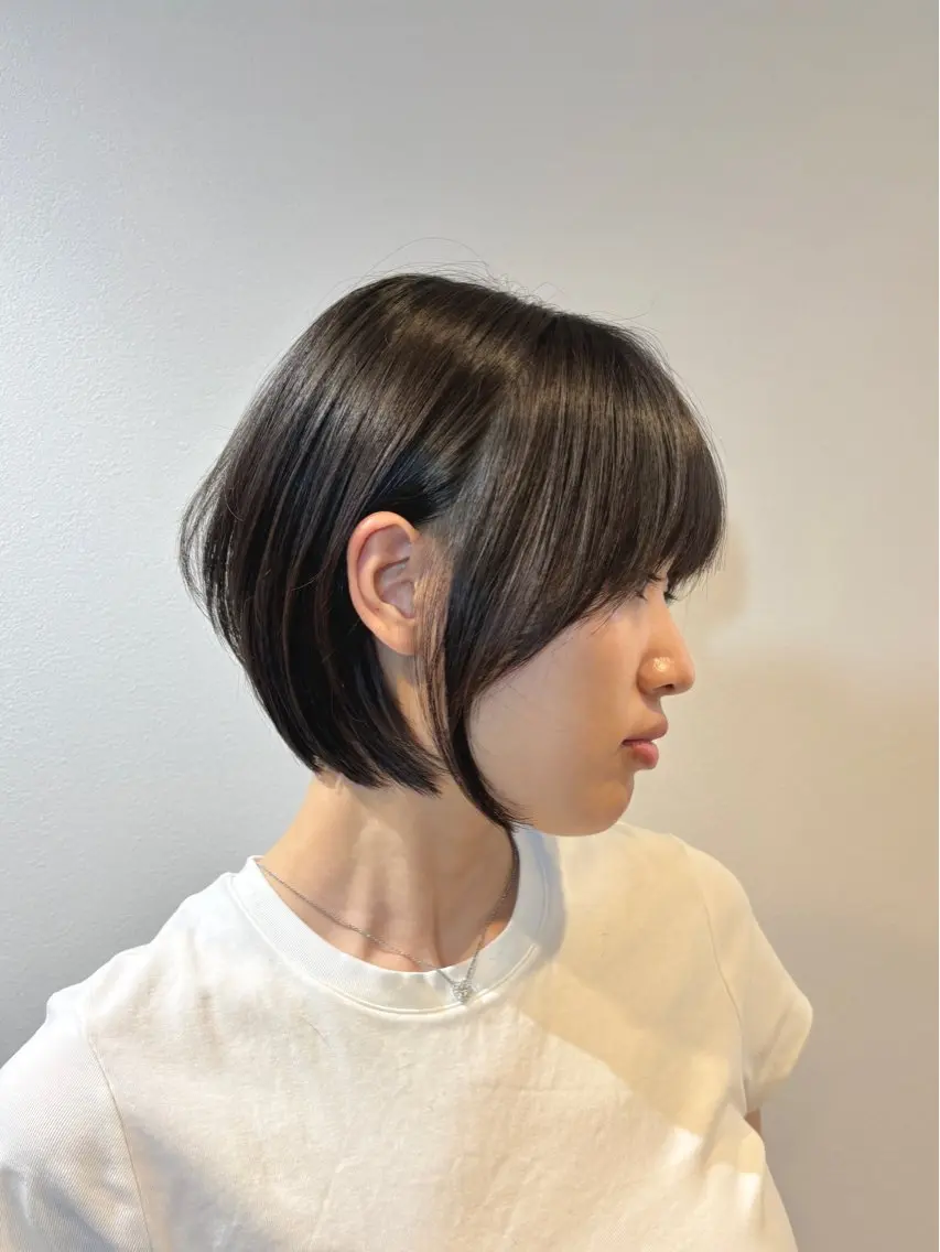 ショート ショートボブ ボブ 顔周りカット ショートヘア カット トリートメント ショート/レイヤー/ ボブ/安本和史のヘアスタイル