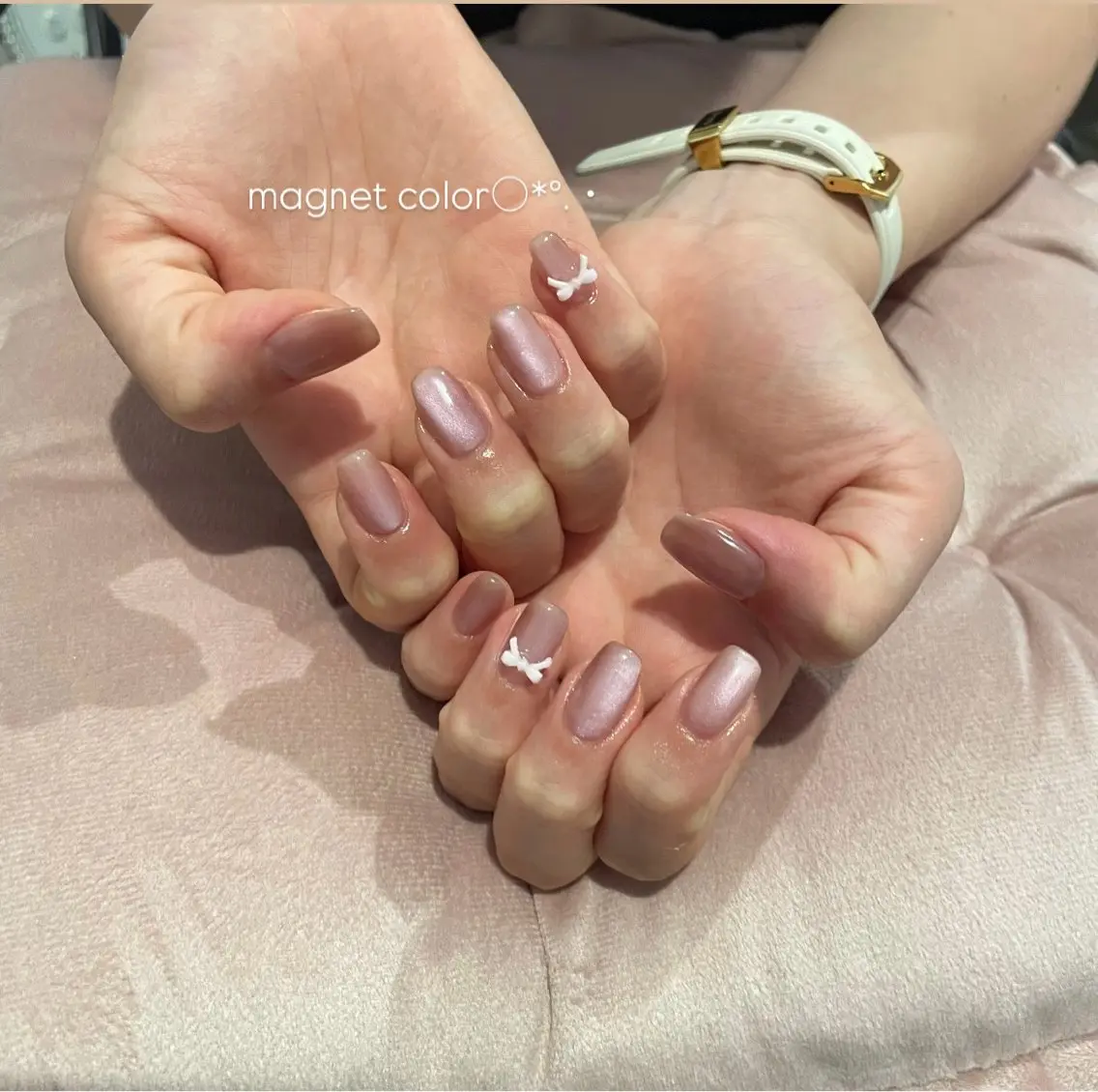 ネイル マグネットネイル マグネットワンカラー ワンカラーネイル petit luxe 🎀narumiのネイルデザイン