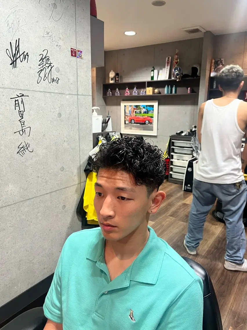 ショート パーマ メンズ カット パーマ 💈きかわ あさひ💈のヘアスタイル