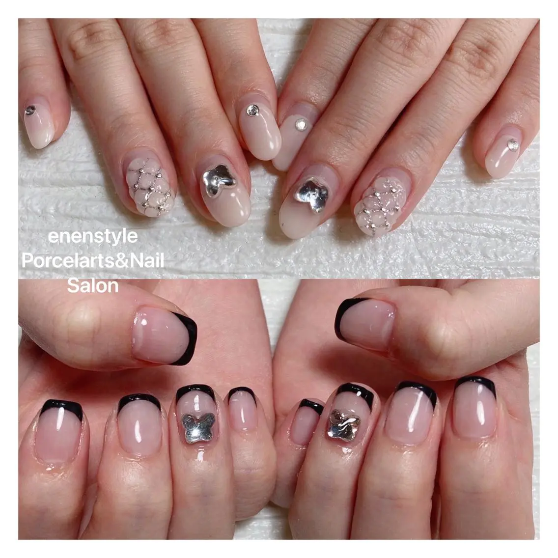 ミディアム ネイル ハンドネイル 🐾enen style 🐾のネイルデザイン