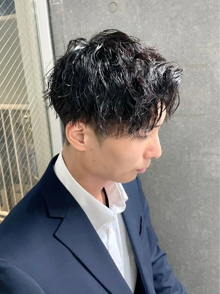 パーマ メンズ カット パーマ トリートメント ヘッドスパ ヘアセット メンズモテパーマ💙 fuwaのヘアスタイル