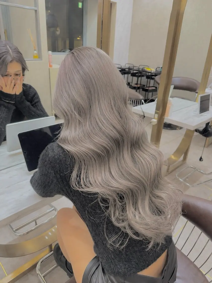 カラー ベージュカラー ブリーチ 透明感カラー ハイトーンカラー ピンクカラー ヘアカラー トリートメント ヘッドスパ Rio /ハイトーン /透明感カラーのヘアスタイル