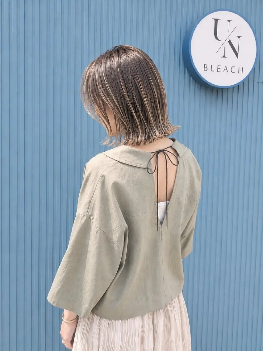 ミディアム ヘアカラー トリートメント ヘッドスパ 髪質改善＆白髪ぼかし カラー♡店長みやけ♡のヘアスタイル