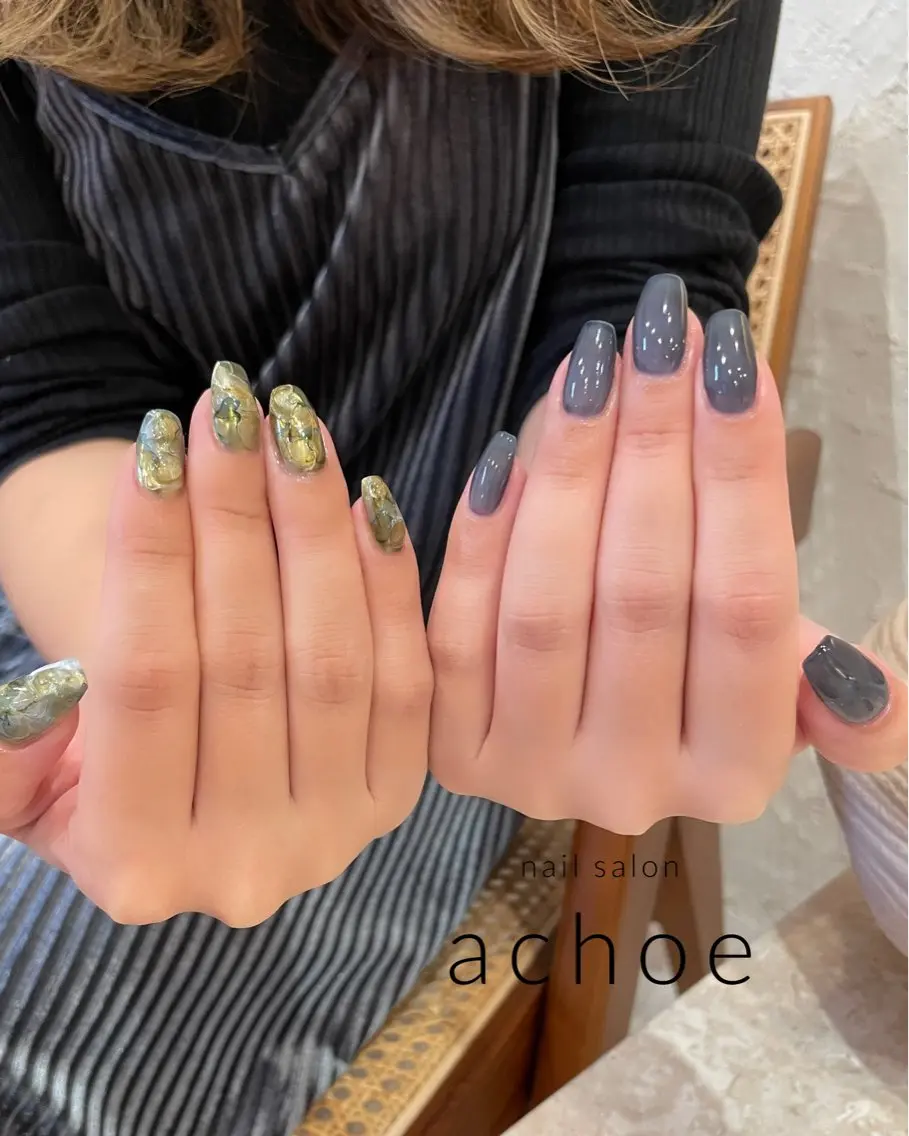 ネイル ニュアンスネイル "achoe" コエ HARUNAのネイルデザイン