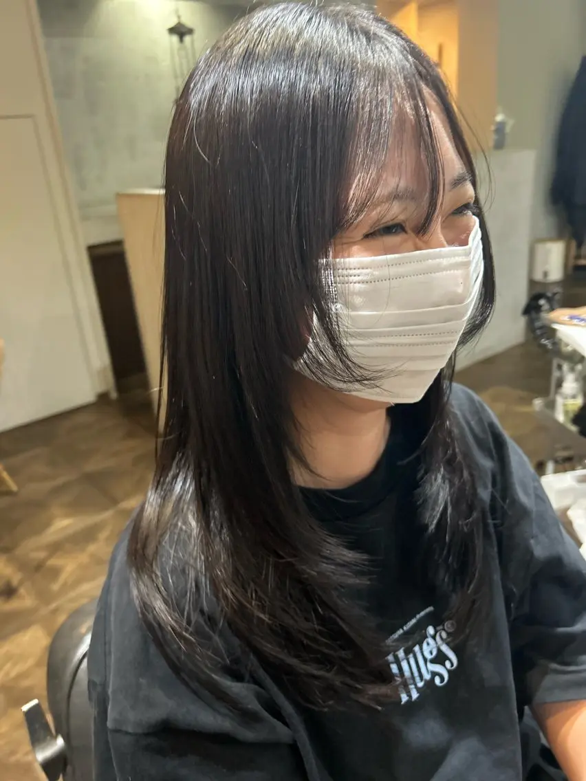 ロング レイヤーカット 【髪質改善】 むかいみきのヘアスタイル