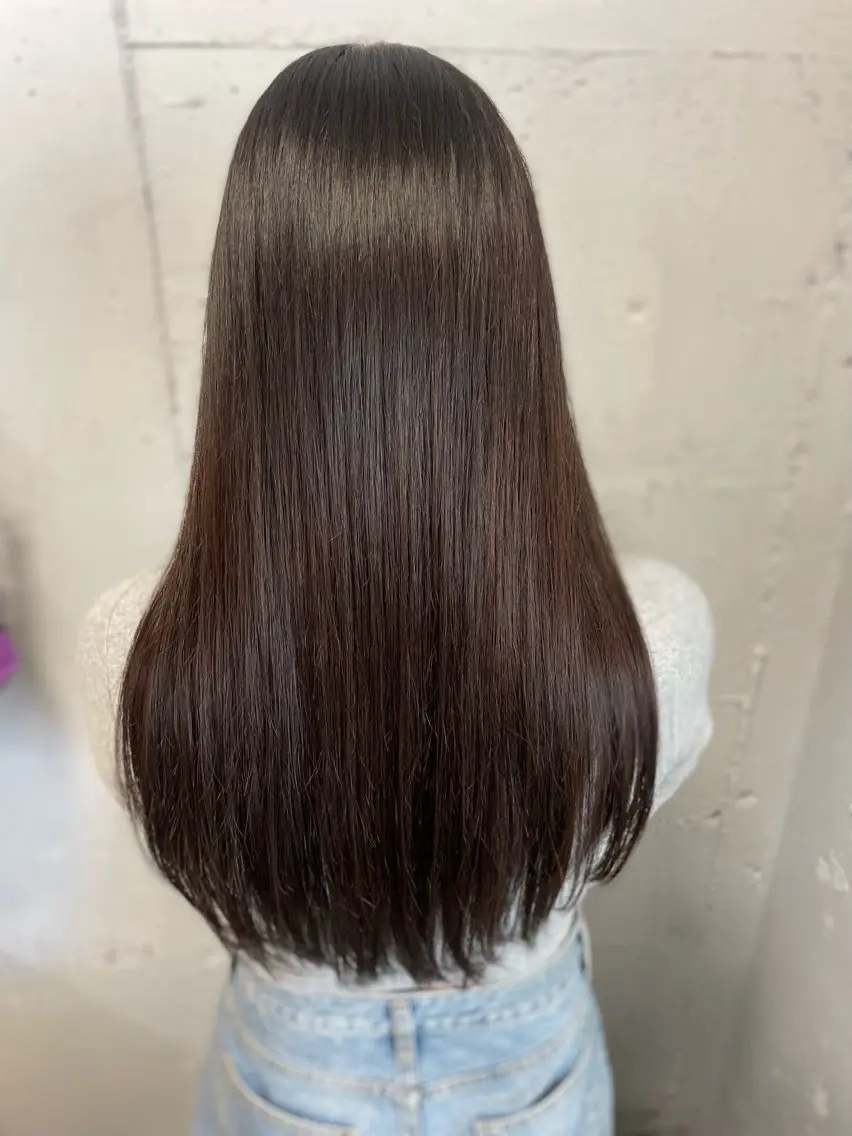 ロング カット 縮毛矯正 トリートメント 【ヌーベルバレ】 ゆきみのヘアスタイル