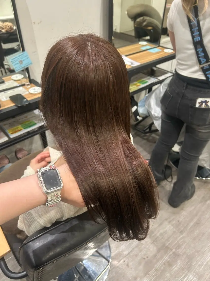 ロング カラー ヘアアレンジ ブラウンカラー キャラメルブラウン cocotte 💟草間紫音💟のヘアスタイル
