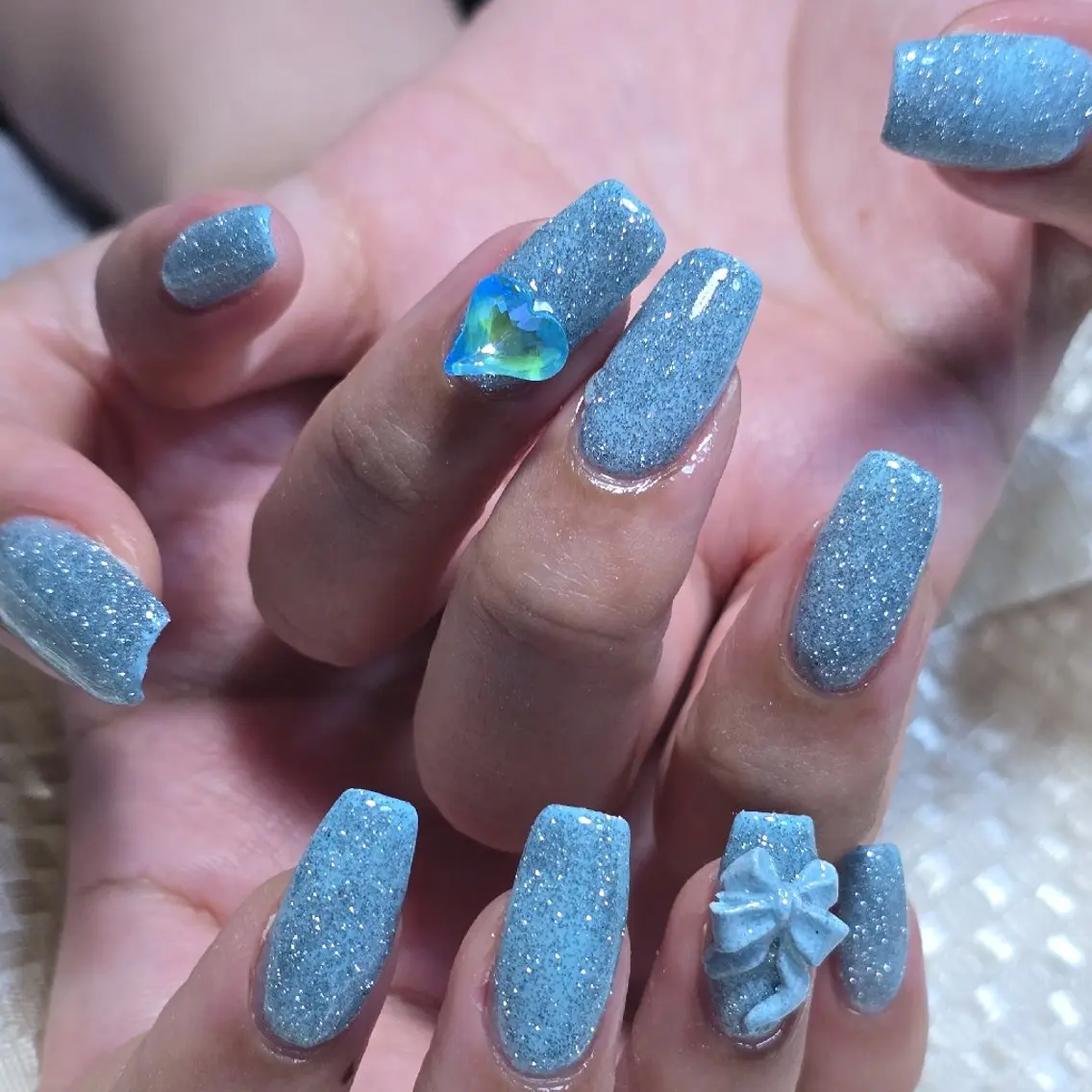 ネイル フラッシュネイル 水色 もるみちゅ nail‪のネイルデザイン