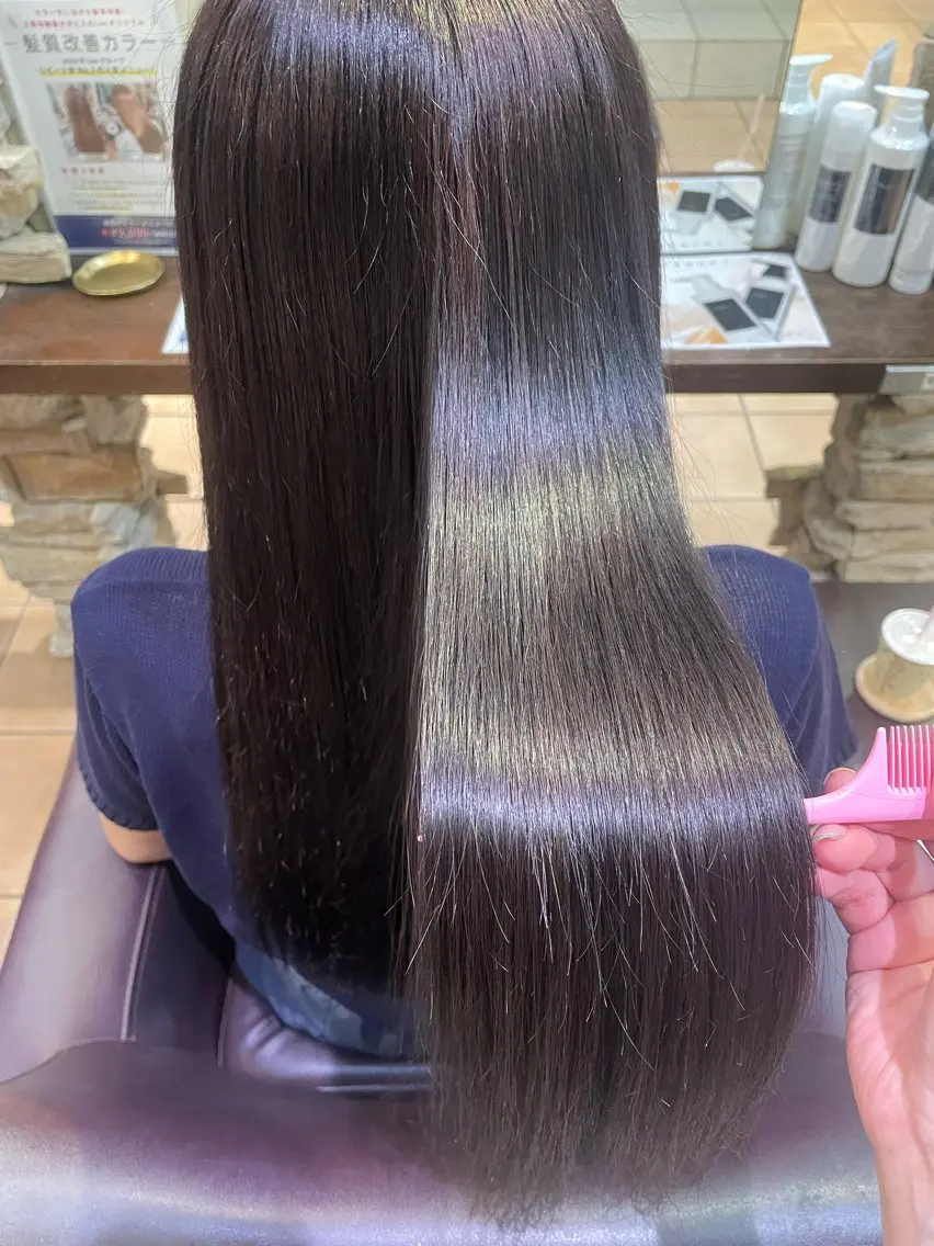 ロング ヘアカラー lee甲子園 momokaのヘアスタイル