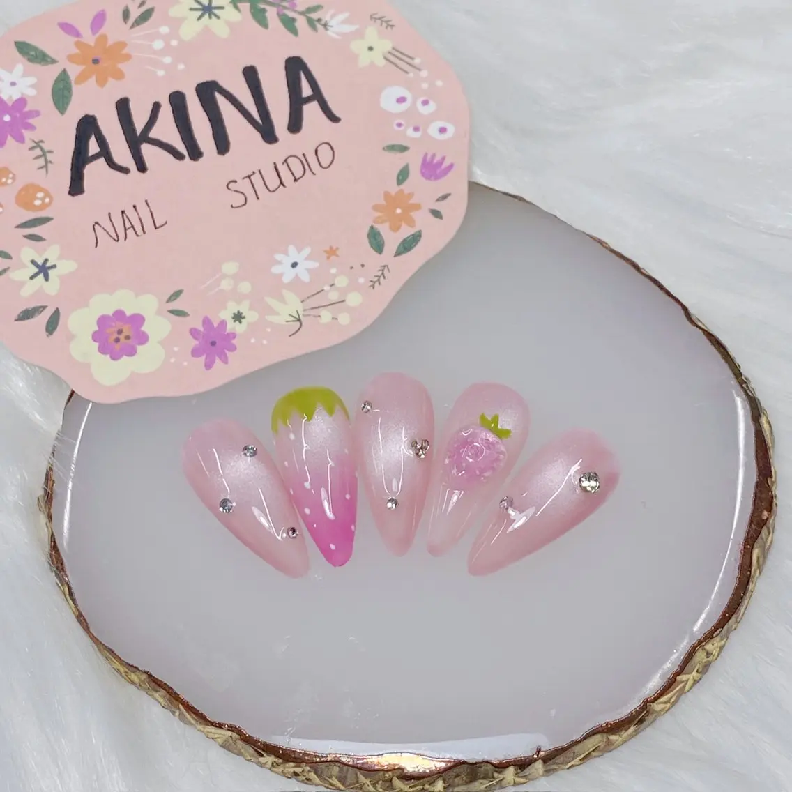 セミロング ハンドネイル Akina Nail 亀戸のネイルデザイン