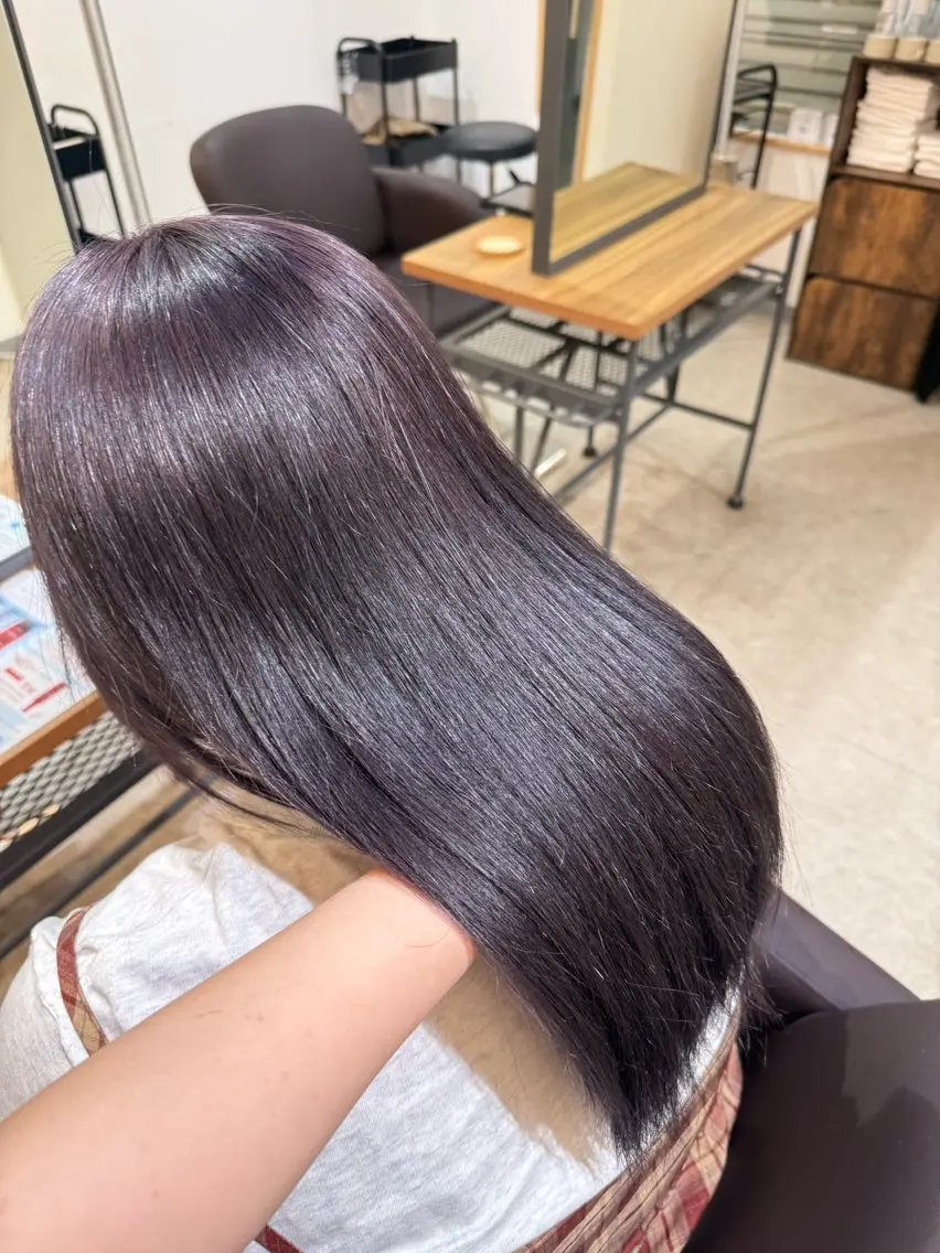 セミロング ヘアカラー トリートメント 🍒透明感カラー /ダブルカラー🍒のヘアスタイル