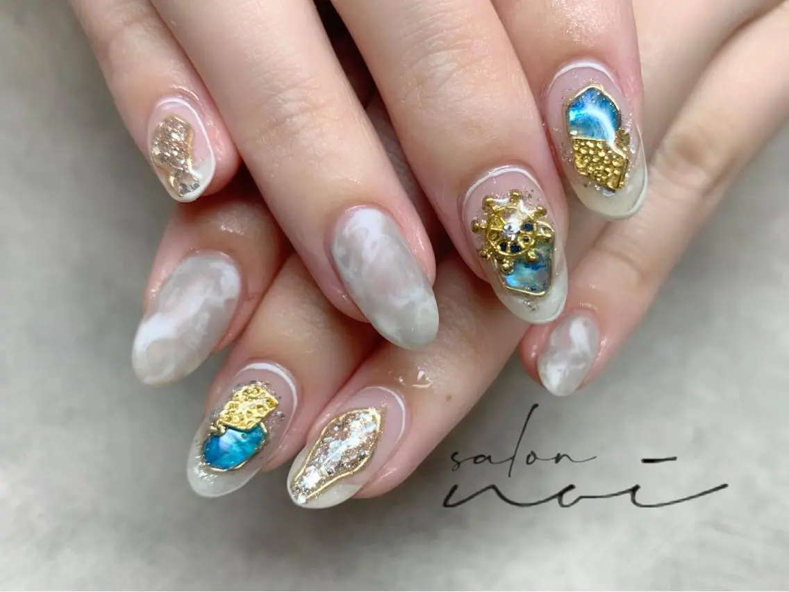 ネイル マットネイル ニュアンスネイル salon noiのネイルデザイン