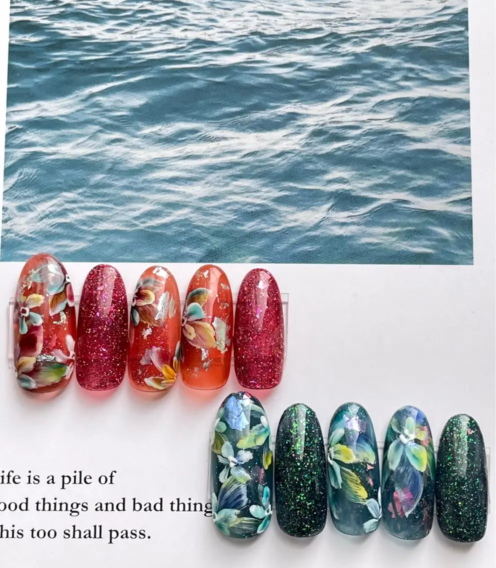 ネイル フラワーネイル ハンドネイル y’s nail ✧ゆきのネイルデザイン