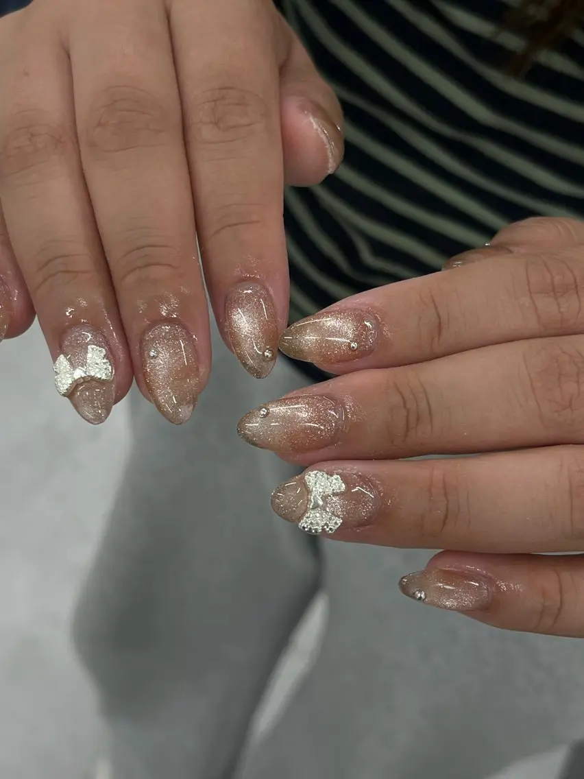 ネイル ブラウン ハンドネイル schon 🎀saraのネイルデザイン