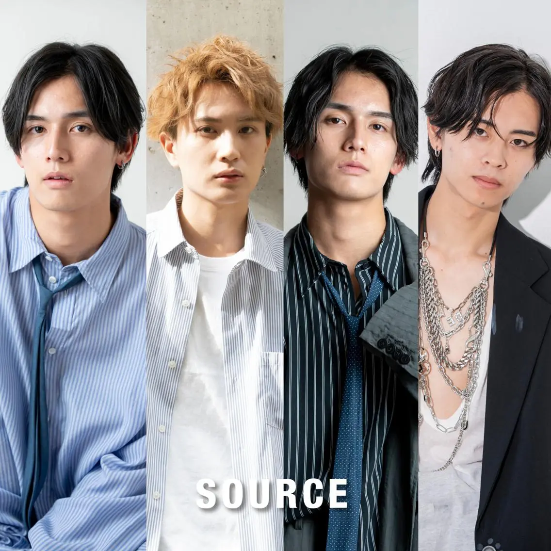 メンズ パーマ センターパート フェードカット メンズハイトーン メンズ韓国風 マッシュ SOURCE天王寺/ ヘアケア/艶カラー✨のヘアスタイル